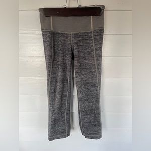 Grey Lululemon Gather and Crow Crop ll Leggings